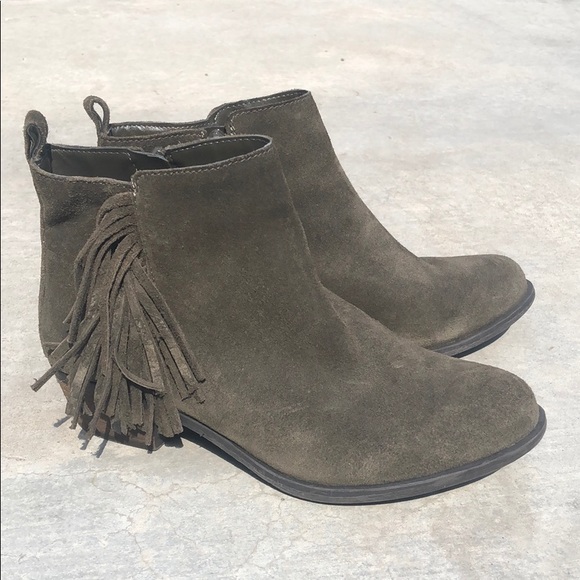 Vince Camuto Fringe Ankle Boots - Picture 1 of 5